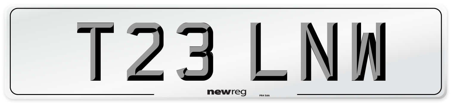 T23 LNW Number Plate from New Reg